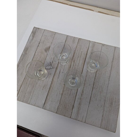 Set Of 4 Shot Glasses Vintage Etched Wheat Pattern 3 1/2" Tall - Picture 3 of 6